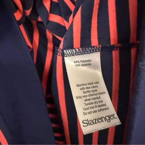 Like New Slazenger Striped Long Sleeved Golf Shirt - Picture 4 of 4